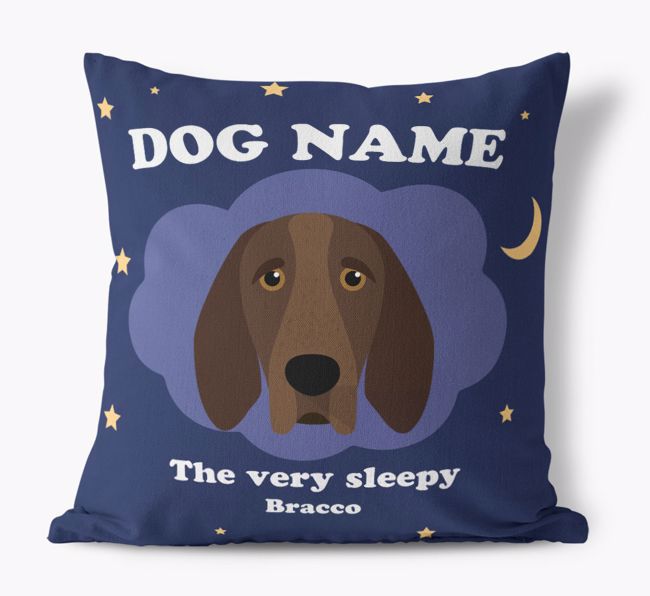 Very Sleepy: Personalized {breedFullName} Canvas Pillow